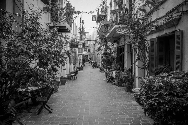 Vista Bela Rua Chania Creta Grécia — Fotografia de Stock