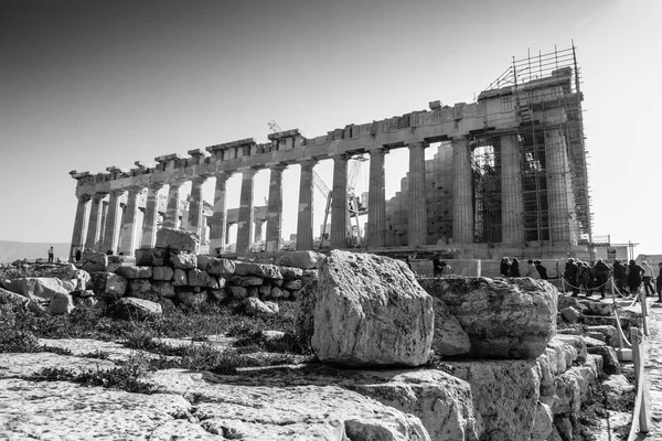 Antiguas Ruinas Del Partenón Acrópolis Atenas Grecia — Foto de Stock