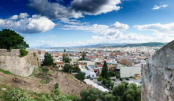 Rethymno Cidade Com Fortaleza Fortezza Creta Grécia — Fotografia de Stock