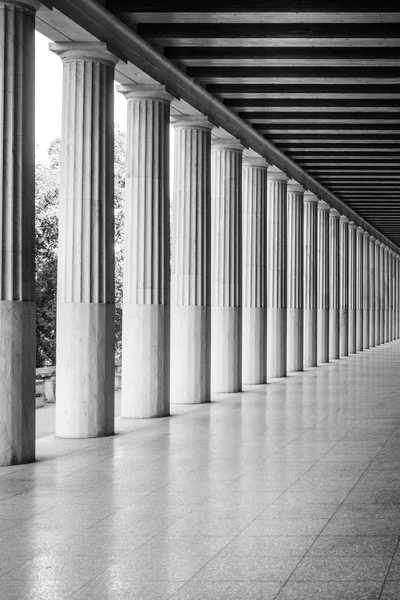 Stoa Restaurata Attalos Atene Grecia — Foto Stock