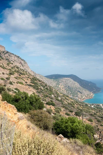 Pohled Spinalonga Ostrov Kréta Řecko — Stock fotografie