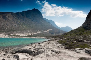 Doğal görünümü dağ ve Yunan Adası, Crete, Yunanistan
