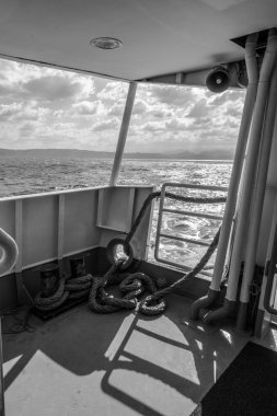 Tekne ve deniz manzarası, Crete, Yunanistan