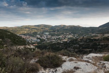 Archanes, Crete, Yunanistan dağ peyzaj doğal görünümü