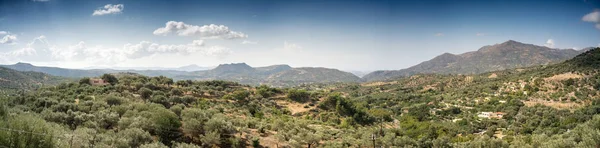 Vue Panoramique Champ Montagne Contre Ciel Crète Grèce — Photo