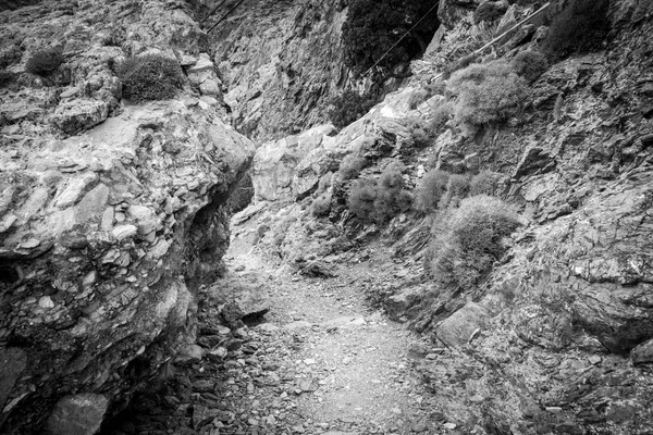 Sendero Por Acantilado Creta Grecia —  Fotos de Stock