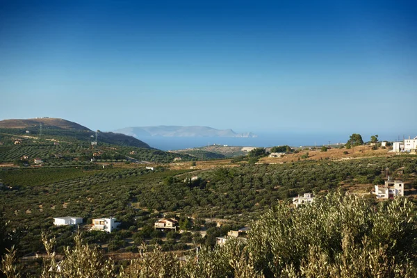 Jordbruksområdet Och Berg Kreta Grekland — Stockfoto