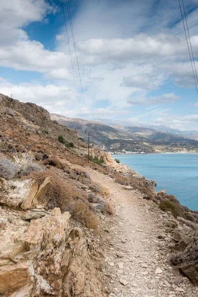 Schilderachtig Uitzicht Bergen Zee Kreta Griekenland — Stockfoto