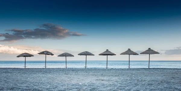Boş Plaj Sırasında Günbatımı Crete Yunanistan — Stok fotoğraf