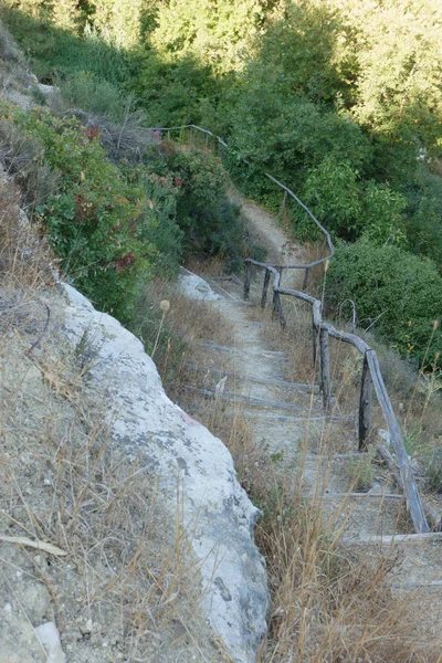 Stone Steps Pathway Hill Crete Greece — Stock Photo, Image