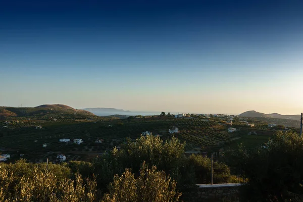 Campo Agrícola Montaña Creta Grecia — Foto de Stock