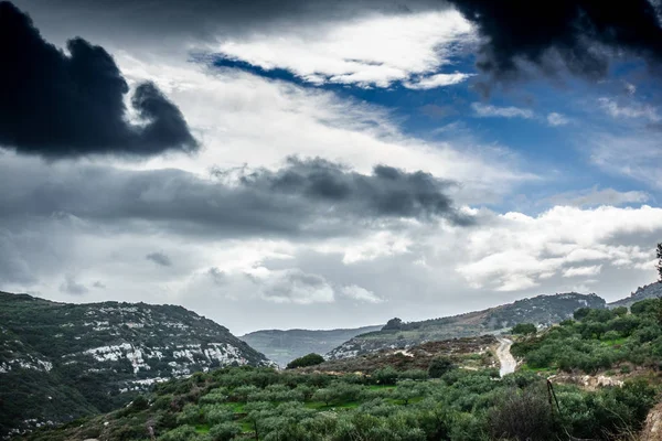 Scenic Landscape Cloudscape Greece — Stock Photo, Image