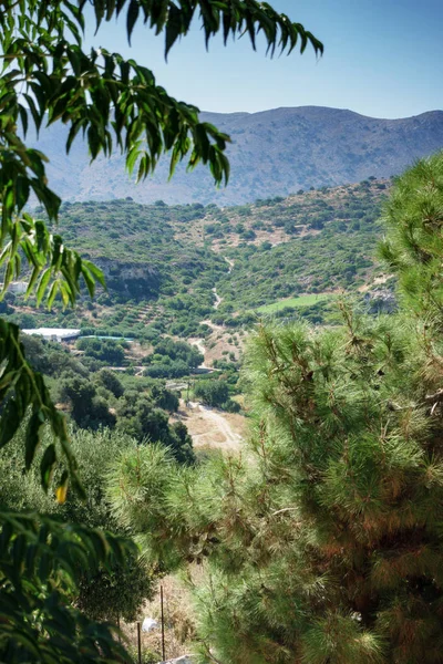 Campo Rural Montaña Creta Grecia — Foto de Stock