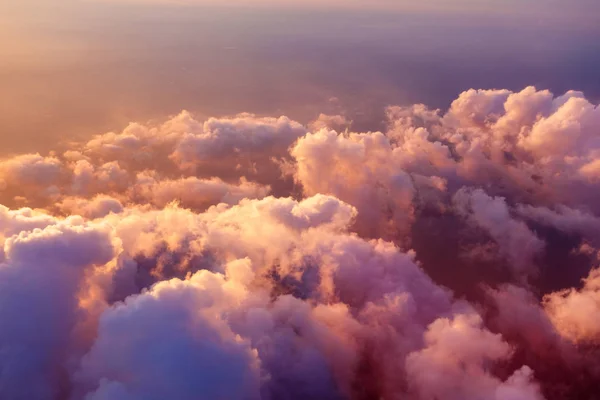 Céu Nublado Bonito Durante Pôr Sol — Fotografia de Stock