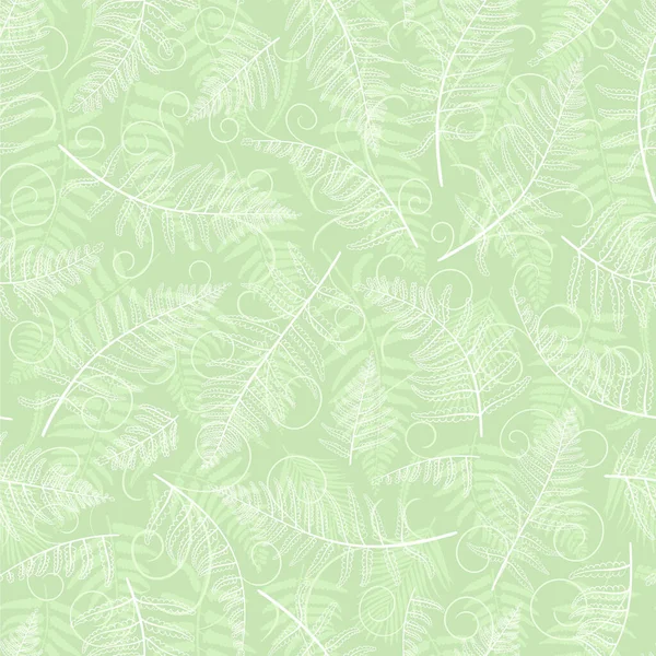Cute hand drawn fern seamless pattern, floral background, great for textiles, wallpapers, banners - vector design — Stock Vector