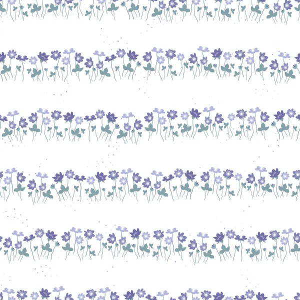 可愛い手描きの花のシームレスなパターン、花の背景、春と夏のテキスタイル、ラッピング、壁紙のための素晴らしい-ベクトルデザイン — ストックベクタ