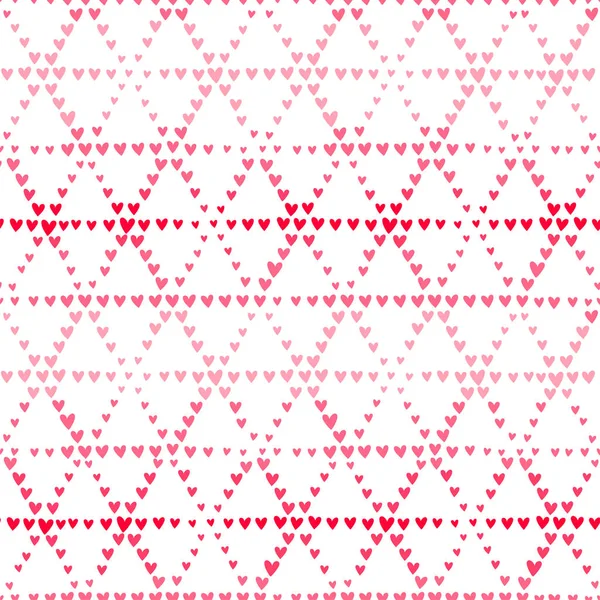 El çizimi geometrik kalıplar kusursuz, sevgililer günü arkaplanı sevimli karalama kalbi ile - tekstil, pankart, duvar kağıtları, ambalaj - vektör tasarımı için harika — Stok Vektör