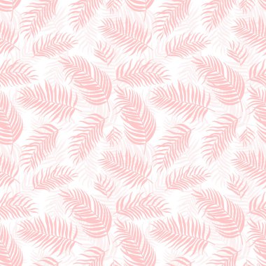 Elle çizilmiş egzotik yapraklar, pürüzsüz yazlık arkaplan, tekstil, pankart, duvar kağıtları, ambalaj - vektör tasarımı için harika.