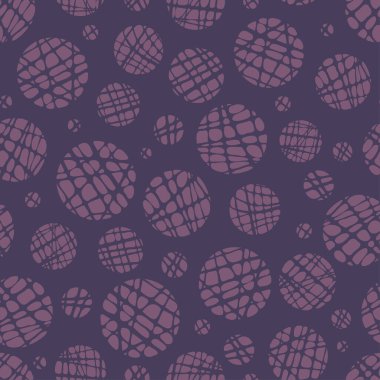 Eğlenceli karalama daireleri kusursuz desen, soyut arkaplan, tekstil, pankart, duvar kağıdı - vektör tasarımı