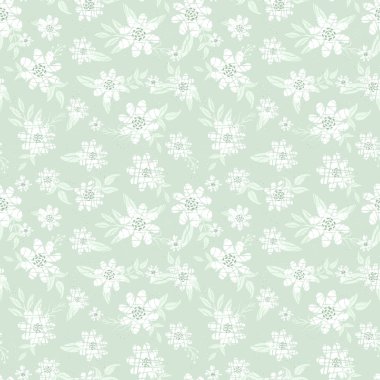 Eğlenceli soyut karalama çiçekleri kusursuz desen, yaratıcı çiçek arkaplanı, yaz ve bahar kumaşları için harika, afişler, duvar kağıtları, ambalajlama - vektör tasarımı