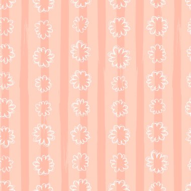 Eğlenceli soyut karalama çiçekleri kusursuz desen, yaratıcı çiçek arkaplanı, yaz ve bahar kumaşları için harika, afişler, duvar kağıtları, ambalajlama - vektör tasarımı