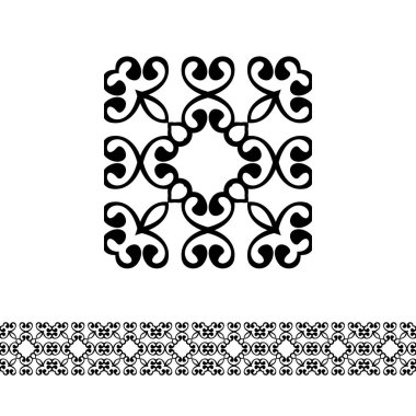 Vektör çizgi Kenarlıklar vintage desenleri ile