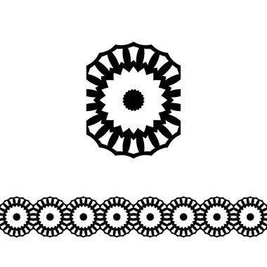 Vektör çizgi Kenarlıklar vintage desenleri ile