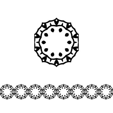 Vektör çizgi Kenarlıklar vintage desenleri ile