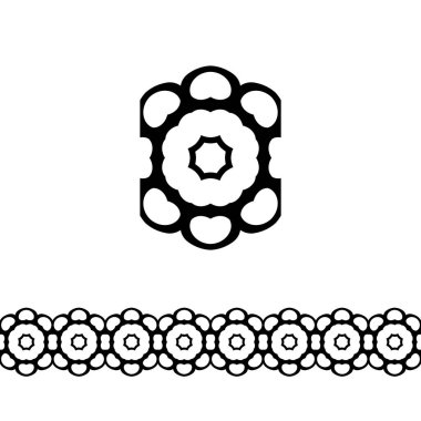 Vektör çizgi Kenarlıklar vintage desenleri ile