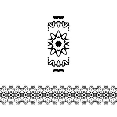 Vektör çizgi Kenarlıklar vintage desenleri ile