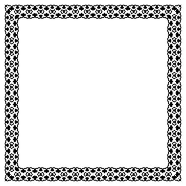 Decorative vintage frame. Border pattern vector clipart