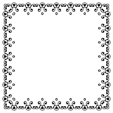 Dekoratif vintage çerçeve. Sınır tasarlamak vektör