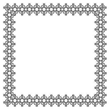 Dekoratif vintage çerçeve. Sınır tasarlamak vektör