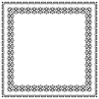 Dekoratif vintage çerçeve. Sınır tasarlamak vektör