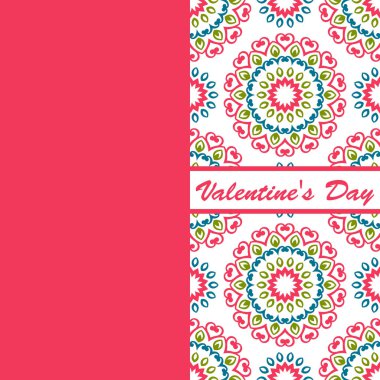 Sevgililer günü vintage kartı vith yazı ve desenler arka plan