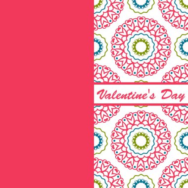 Sevgililer günü vintage kartı vith yazı ve desenler arka plan