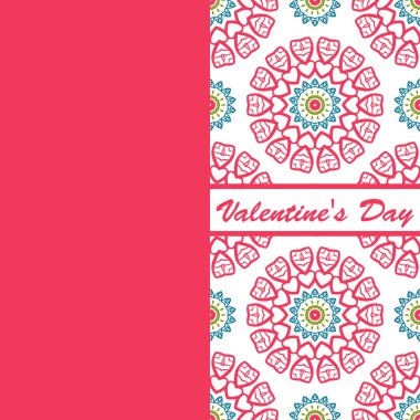 Sevgililer günü vintage kartı vith yazı ve desenler arka plan