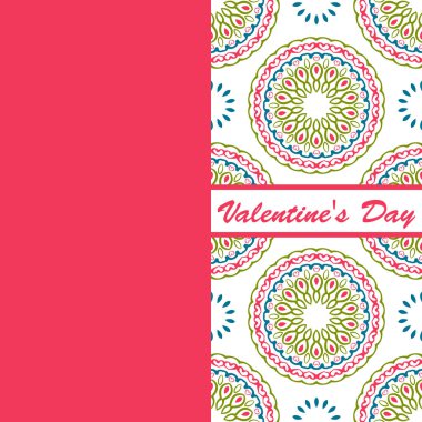 Sevgililer günü vintage kartı vith yazı ve desenler arka plan