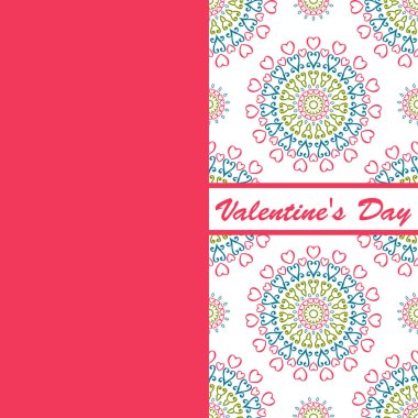 Sevgililer günü vintage kartı vith yazı ve desenler arka plan