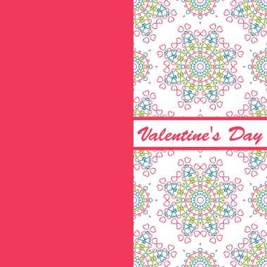 Sevgililer günü vintage kartı vith yazı ve desenler arka plan