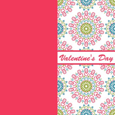 Sevgililer günü vintage kartı vith yazı ve desenler arka plan