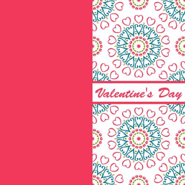 Sevgililer günü vintage kartı vith yazı ve desenler arka plan