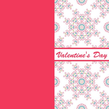 Sevgililer günü vintage kartı vith yazı ve desenler arka plan