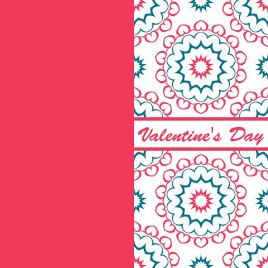 Sevgililer günü vintage kartı vith yazı ve desenler arka plan