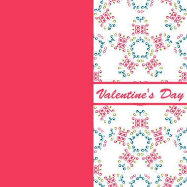 Sevgililer günü vintage kartı vith yazı ve desenler arka plan