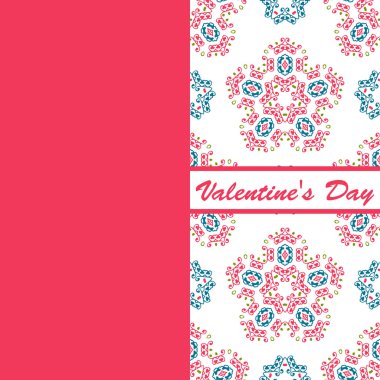 Sevgililer günü vintage kartı vith yazı ve desenler arka plan