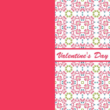 Sevgililer günü vintage kartı vith yazı ve desenler arka plan