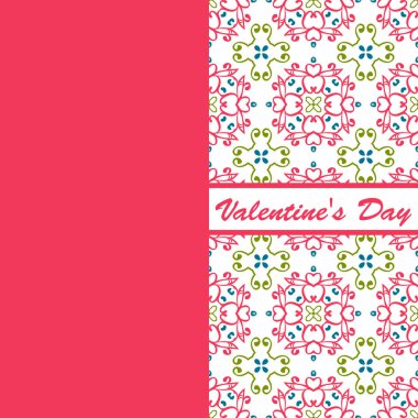 Sevgililer günü vintage kartı vith yazı ve desenler arka plan