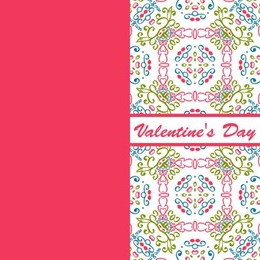 Sevgililer günü vintage kartı vith yazı ve desenler arka plan