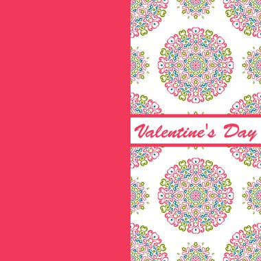 Sevgililer günü vintage kartı vith yazı ve desenler arka plan